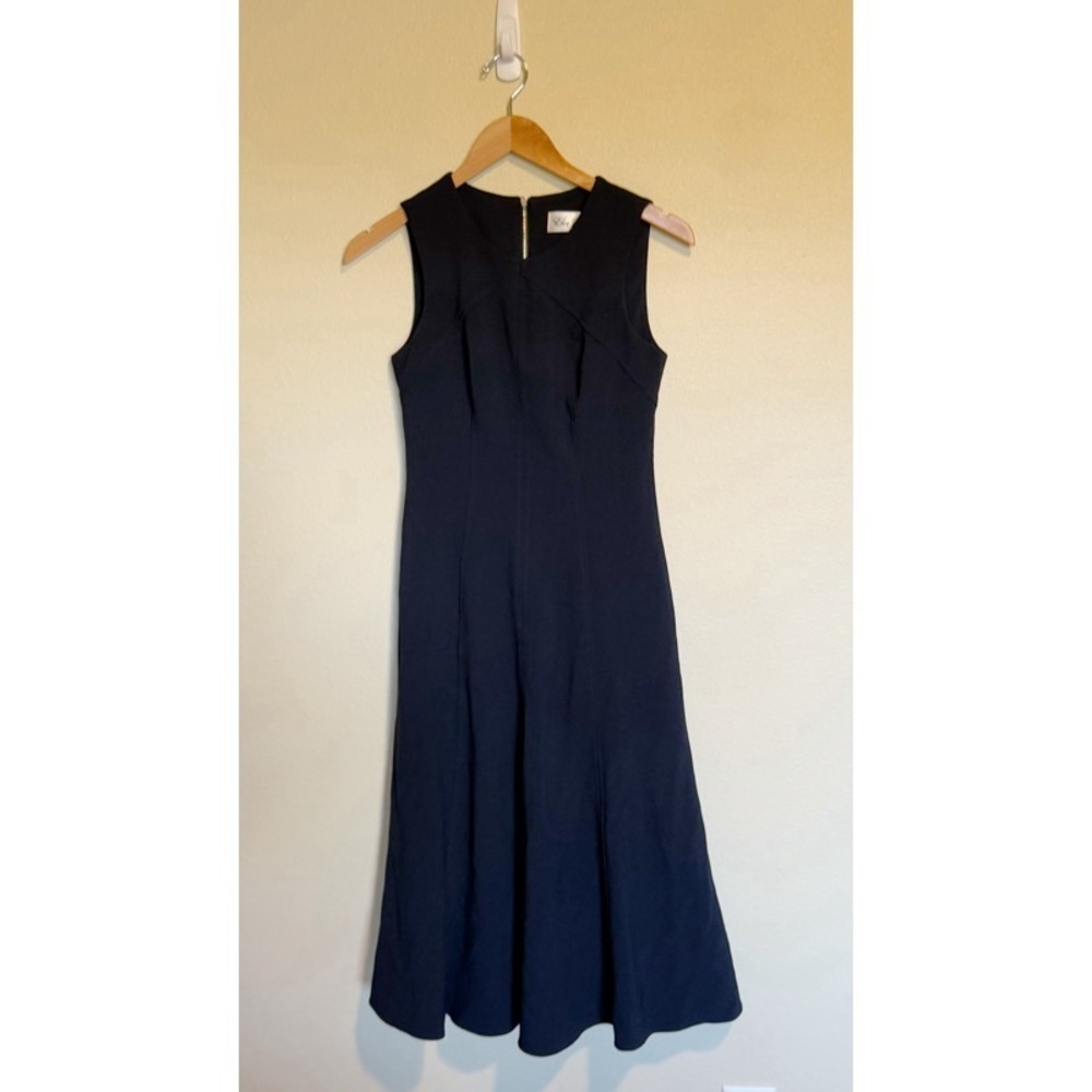 Eliza J Navy Blue Sleeveless Flared Maxi Dress 2